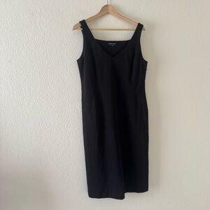 Eileen Fisher Black Sleeveless Sheath Dress